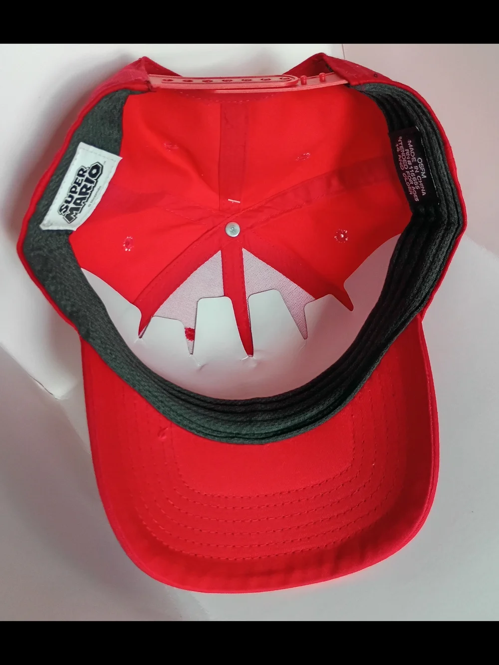 Bioworld Super Mario Red Baseball Cap with White